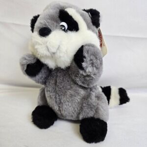 Goffa Raccoon Plush, 7", New